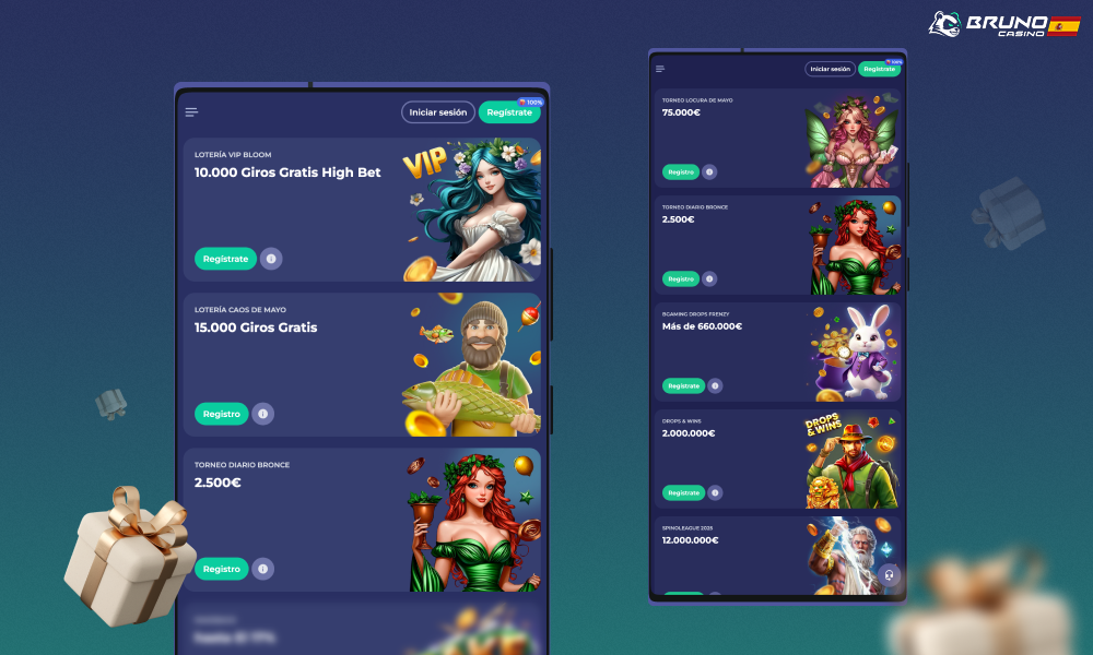 Tipos de bonos para juegos específicos en Bruno Casino España